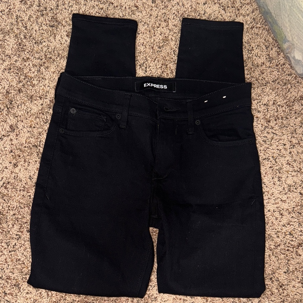Express Women's High Rise Black Jeans